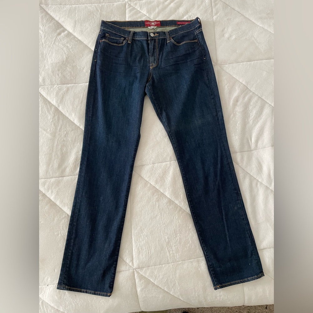 Lucky Brand Women’s Dark Blue Denim Sophia Straight Jeans size 16